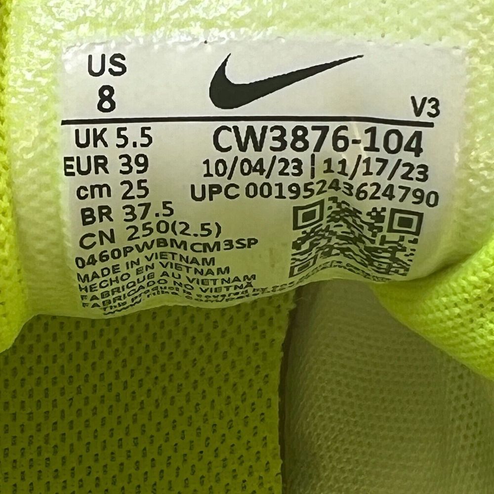 Nike Womens Zoom Air Fire Summit CW3876-104 White Volt Swoosh Running Shoes Sz 8 - Picture 9 of 9
